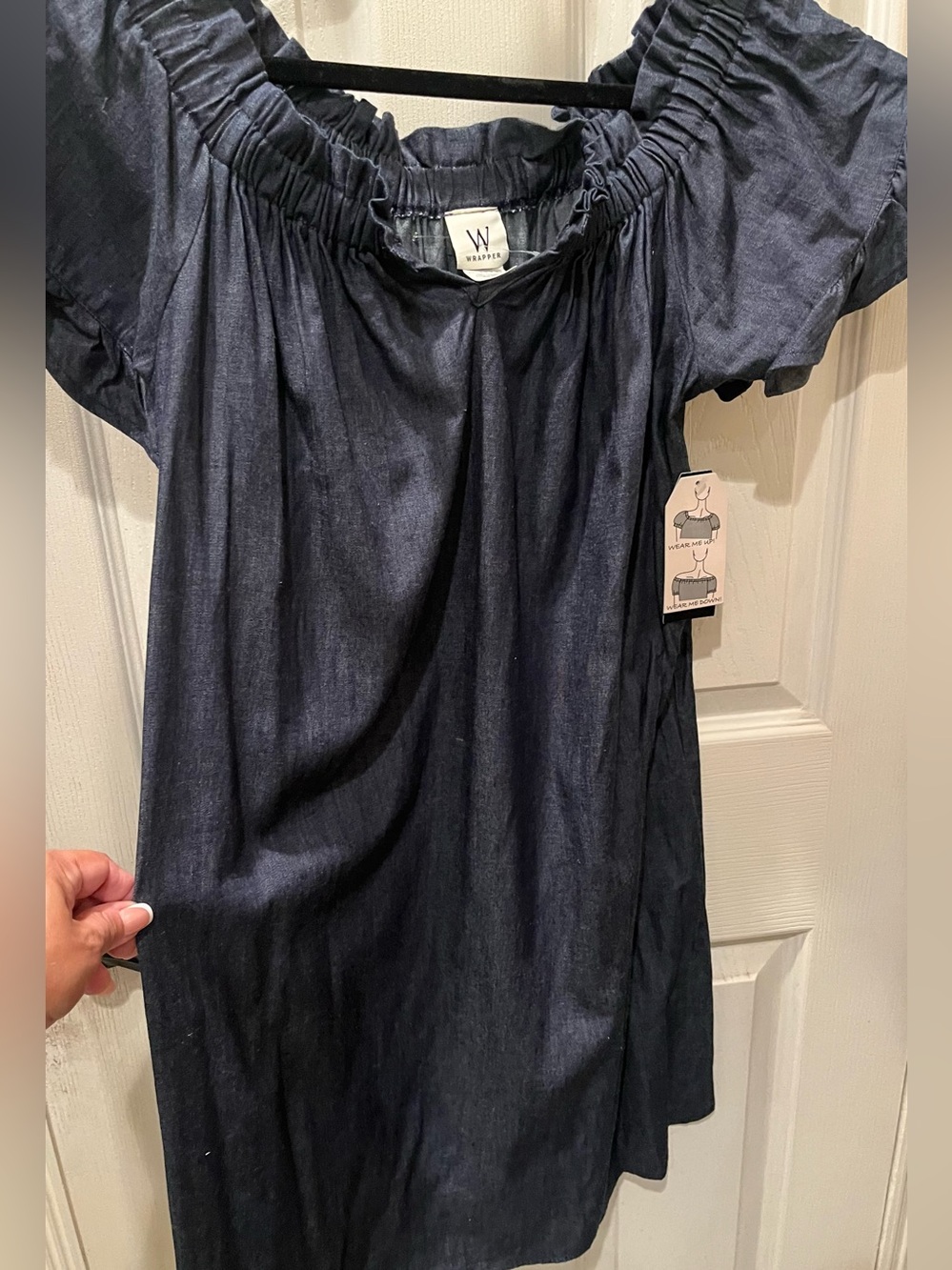 Navy Off-Shoulder Women’s Dress